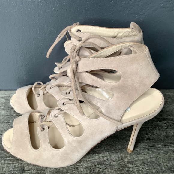 Manolo Blahnik Attal suede lace-up sandals - Picture 7 of 14